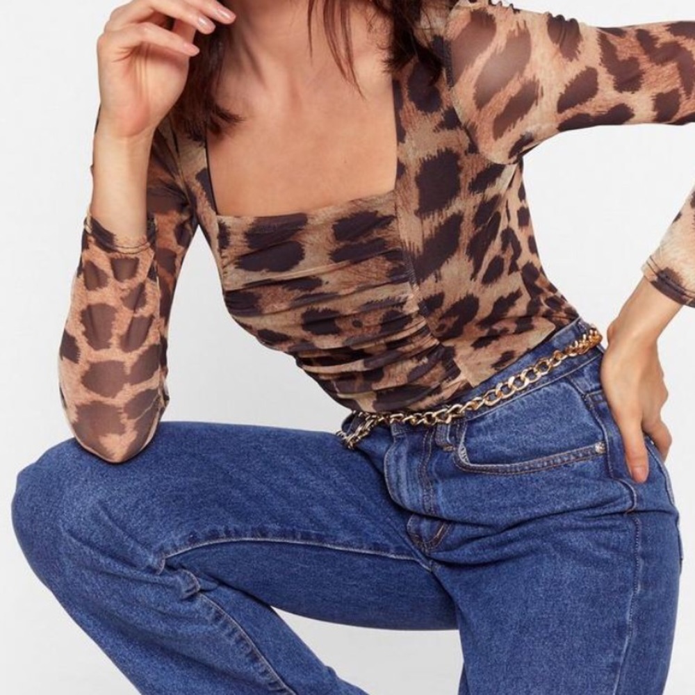 🏆 🐆 NastyGal bodysuit (leopard/cheetah print)